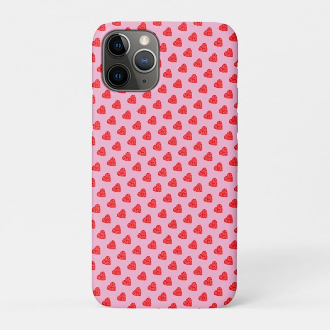 Coques Case-Mate iPhone Motif des Coeurs rose et rouge (Dos)