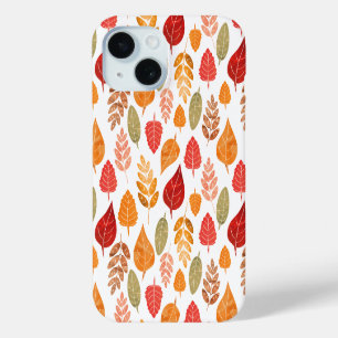 Coque Pour iPhone 15 Motif des feuilles d'automne peintes