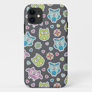 Coques Pour iPhone motif des hiboux de bande dessinée