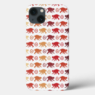iPhone 13 Case Motif des singes rouges