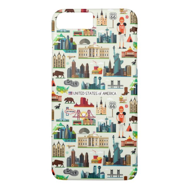 Coques Case-Mate iPhone Motif des symboles américains (Dos)