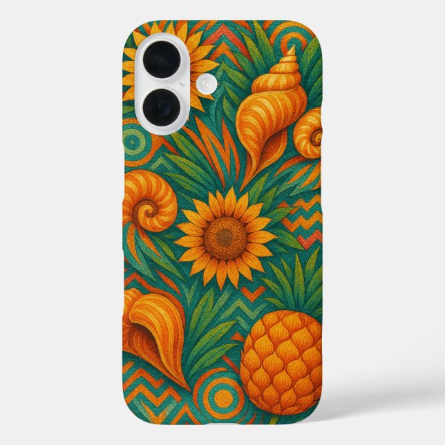 Coques Case-Mate iPhone Motif d'été - Saison Tropicale (Verso)