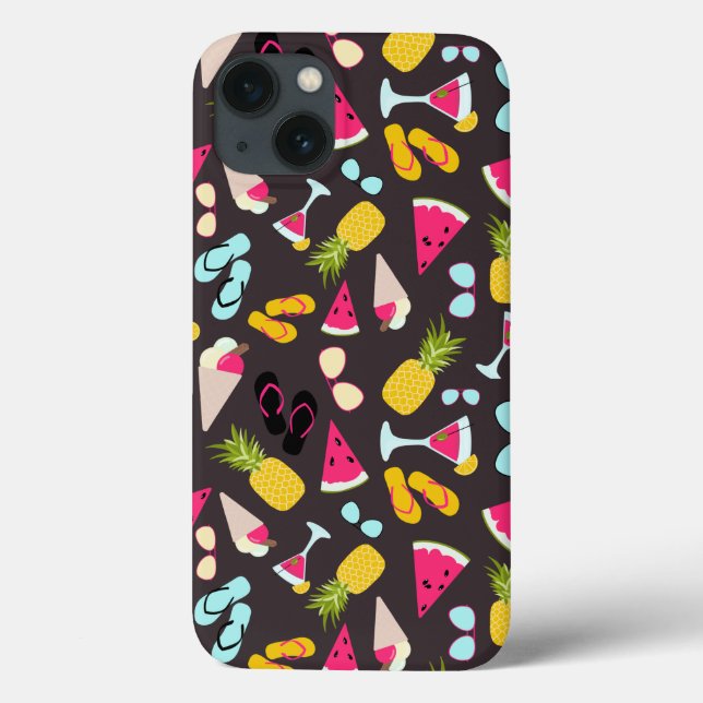 Coques Case-Mate iPhone Motif d'été tropical (Verso)