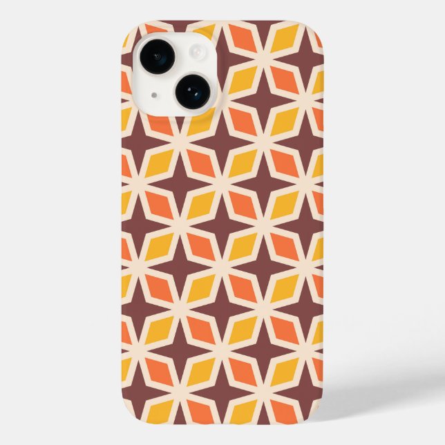 Coques Case-Mate iPhone Motif d'étoile géométrique moyen (Verso)