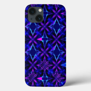 Case-Mate iPhone Case Motif Diamant Bleu avec Mobile Contraste Rose