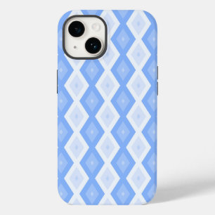 Coque Pour iPhone 14 Motif diamant bleu pâle
