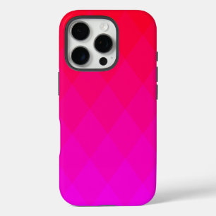 Coques iPhone 16 Pro Motif diamant en rouge et noir rose Ombre