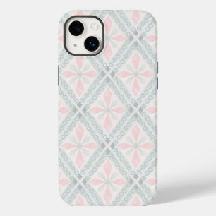 Coque Pour iPhone 14 Plus Motif diamant pastel vert et rose