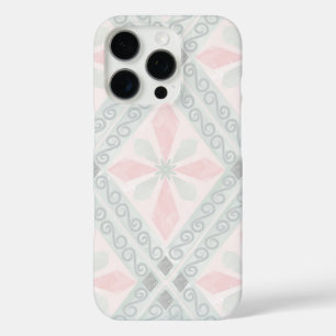 Coques iPhone 16 Pro Motif diamant pastel vert et rose