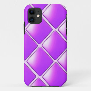 Coque iPhone 11 Motif Diamant violet en gras