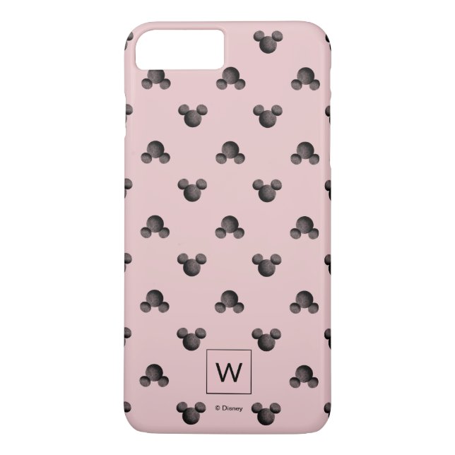 Coques Case-Mate iPhone Motif d'icône rose Mickey - Monogramme (Dos)