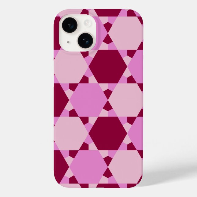 Coques Case-Mate iPhone Motif d'illusion optique Girly Pink (Verso)