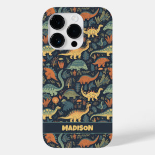 Coque Pour iPhone 14 Pro Motif Dinosaur Texte personnalisé