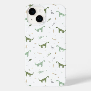 Coque Pour iPhone 14 Motif Dinosaure Vert