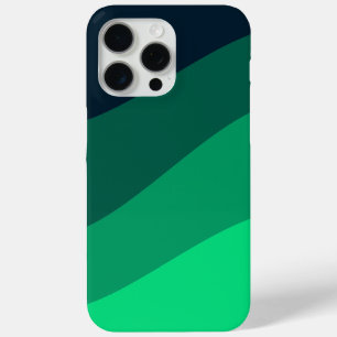 Coque iPhone 15 Pro Max Motif d'onde noir vert