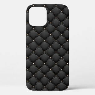 Case-Mate iPhone Case Motif doré noir à courtepointe dorée