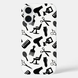 Coque Pour iPhone 16 Motif d'outils de coiffeur