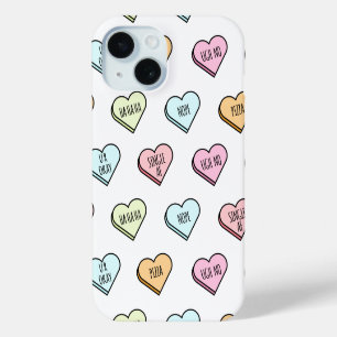 Coque Pour iPhone 15 Motif du Coeur de bonbons de Valentine Sarcastique