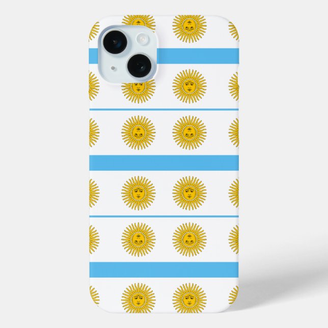 Coques Case-Mate iPhone Motif du drapeau argentin (Verso)