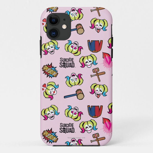 Coques Case-Mate iPhone Motif du peloton | Harley Quinn Emoji de suicide (Dos)