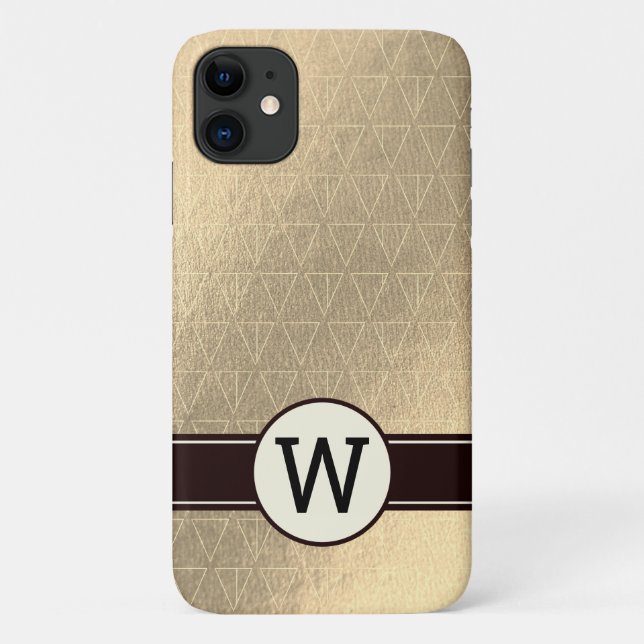 Coques Case-Mate iPhone Motif du triangle d'or Monogramme (Dos)