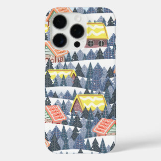 Coques iPhone 16 Pro Motif du village de Noël enneigé