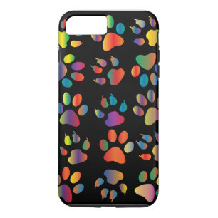 Coque Case-Mate Pour iPhone Motif Empreinte de patte coloré (noir)