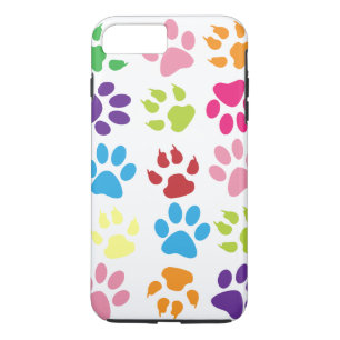 Coques Pour iPhone Motif Empreintes de Patte Colorées