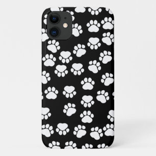 Etui iPhone Case-Mate Motif, Empreintes de pattes, pattes de chien, noir