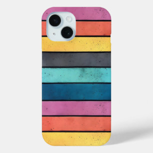 Coque Pour iPhone 15 Motif en béton coloré