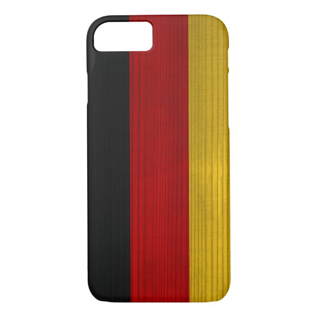 Coques Case-Mate iPhone Motif en bois avec drapeau allemand gravé (Dos)