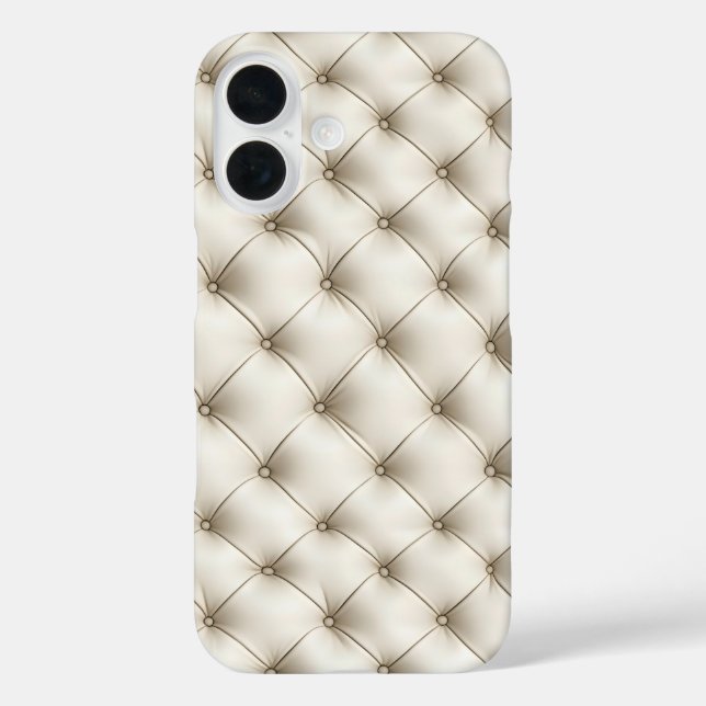 Coques Case-Mate iPhone Motif en cuir blanc (Verso)