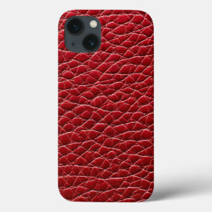 Case-Mate iPhone Case Motif en cuir rouge