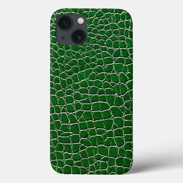 Coques Case-Mate iPhone Motif en cuir vert (Verso)