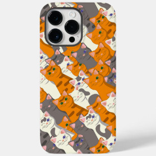 Coque Pour Pour iPhone 14 Pro Max Motif en diagonale du chat noir blanc gingembre