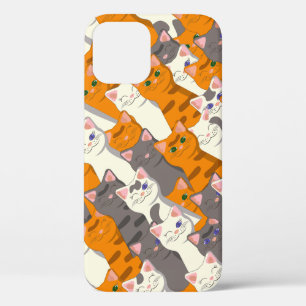 Case-Mate iPhone Case Motif en diagonale du chat noir blanc gingembre