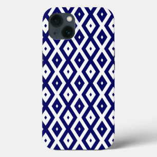 Case-Mate iPhone Case Motif en diamant bleu et blanc marine Coque-Mate i
