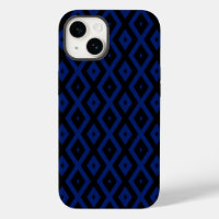 Motif en diamant bleu et noir