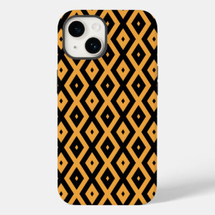 Coque Pour iPhone 14 Motif en diamant jaune et noir