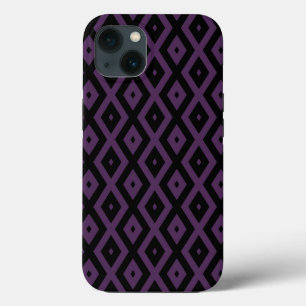 Case-Mate iPhone Case Motif en diamant noir et violet foncé Coque-Mate i