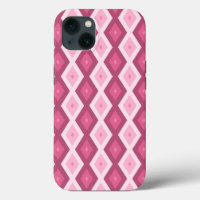 Motif en diamant rose Coque-coque iphone Mate