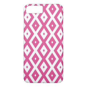 Case-Mate iPhone Case Motif en diamant rose et blanc