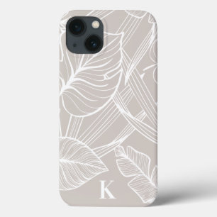 Case-Mate iPhone Case Motif en feuille de palme beige Tropical