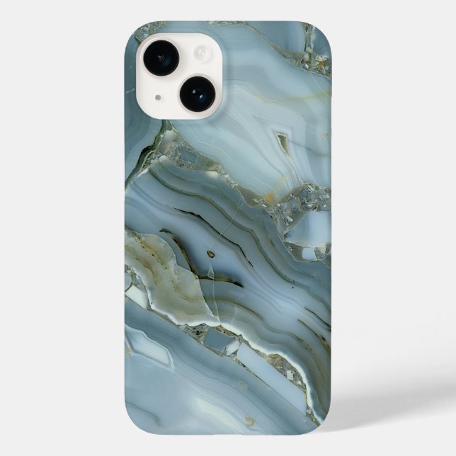 Coques Case-Mate iPhone Motif en marbre gris bleu iPhone / Android (Verso)