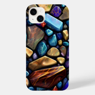 Coque Pour iPhone 14 Plus Motif en mosaïque de pierre colorée