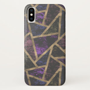 Case-Mate iPhone Case Motif en mosaïque violet et or