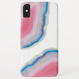 Case-Mate iPhone Case Motif en pierre rose et bleu Agate