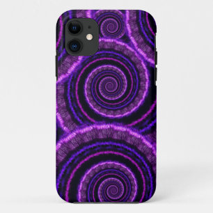 Coque Case-Mate Pour iPhone Motif en spirale pourpre d'art de fractale