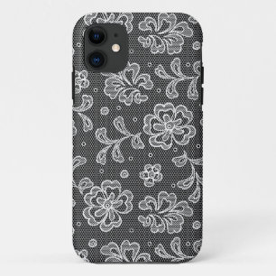 Coque iPhone 11 motif en tissu de dentelle 1