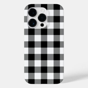 Coque Pour iPhone 14 Pro Motif En vichy noir et blanc